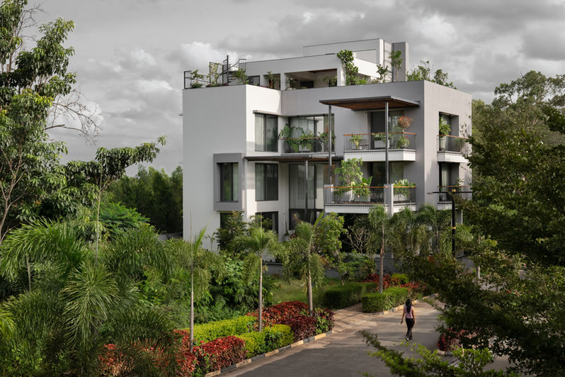 Outdoor Facade of the Luxury Villa in Beverly Hills Bengaluru - Project Residence of Mr.Prasanth in Beverly Hills Bengaluru by Keystone Studio