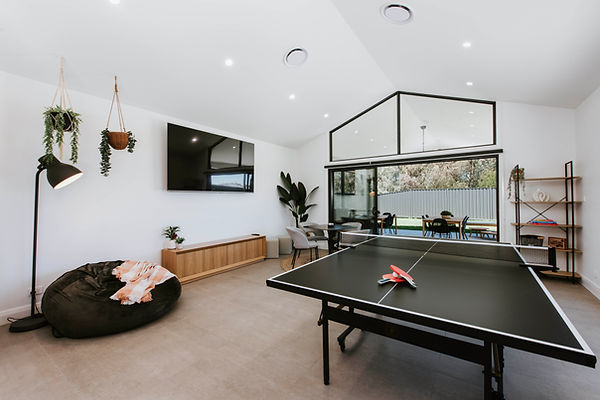 Ping pong table in games area