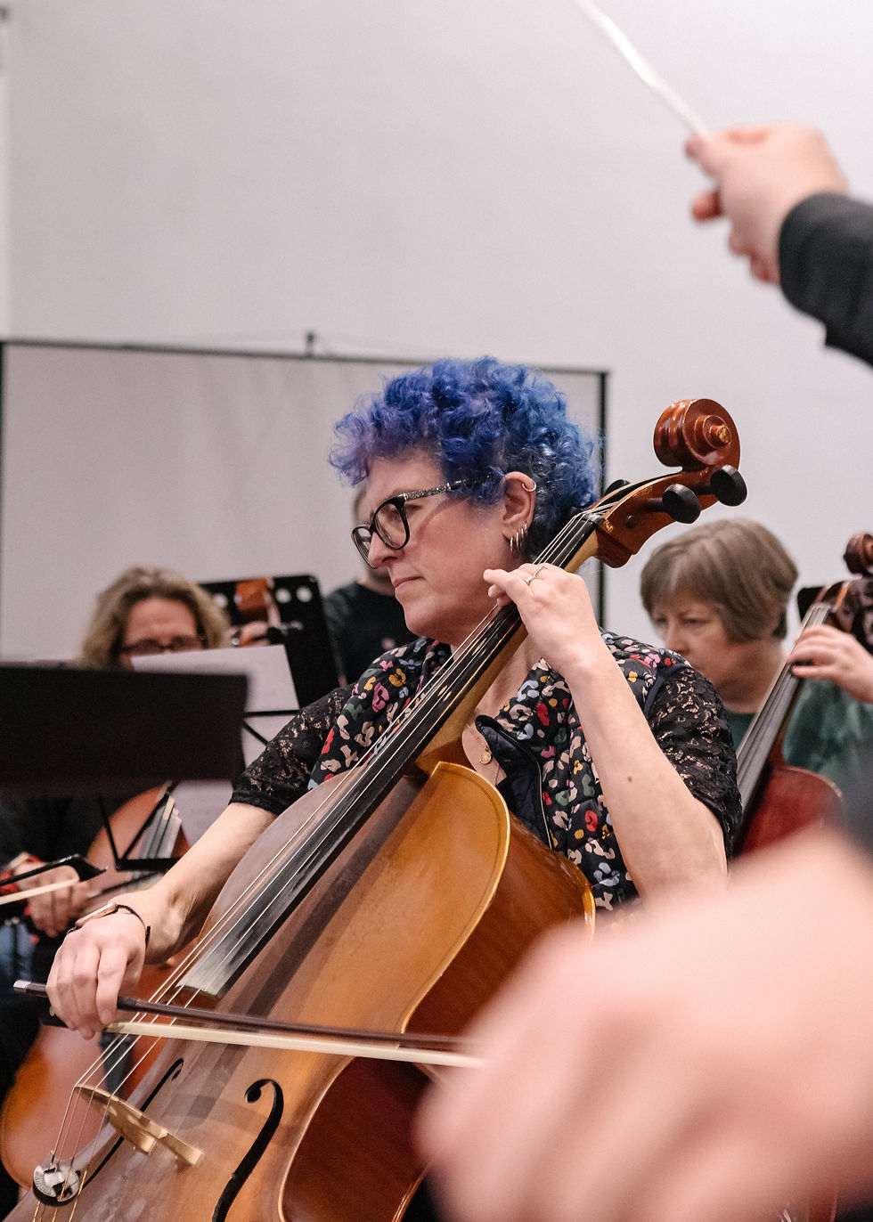 Woman playing cello