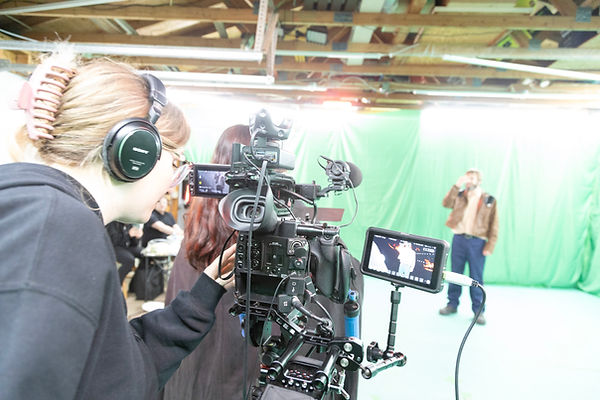 Filming on Set