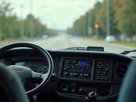driver cabin of a bus