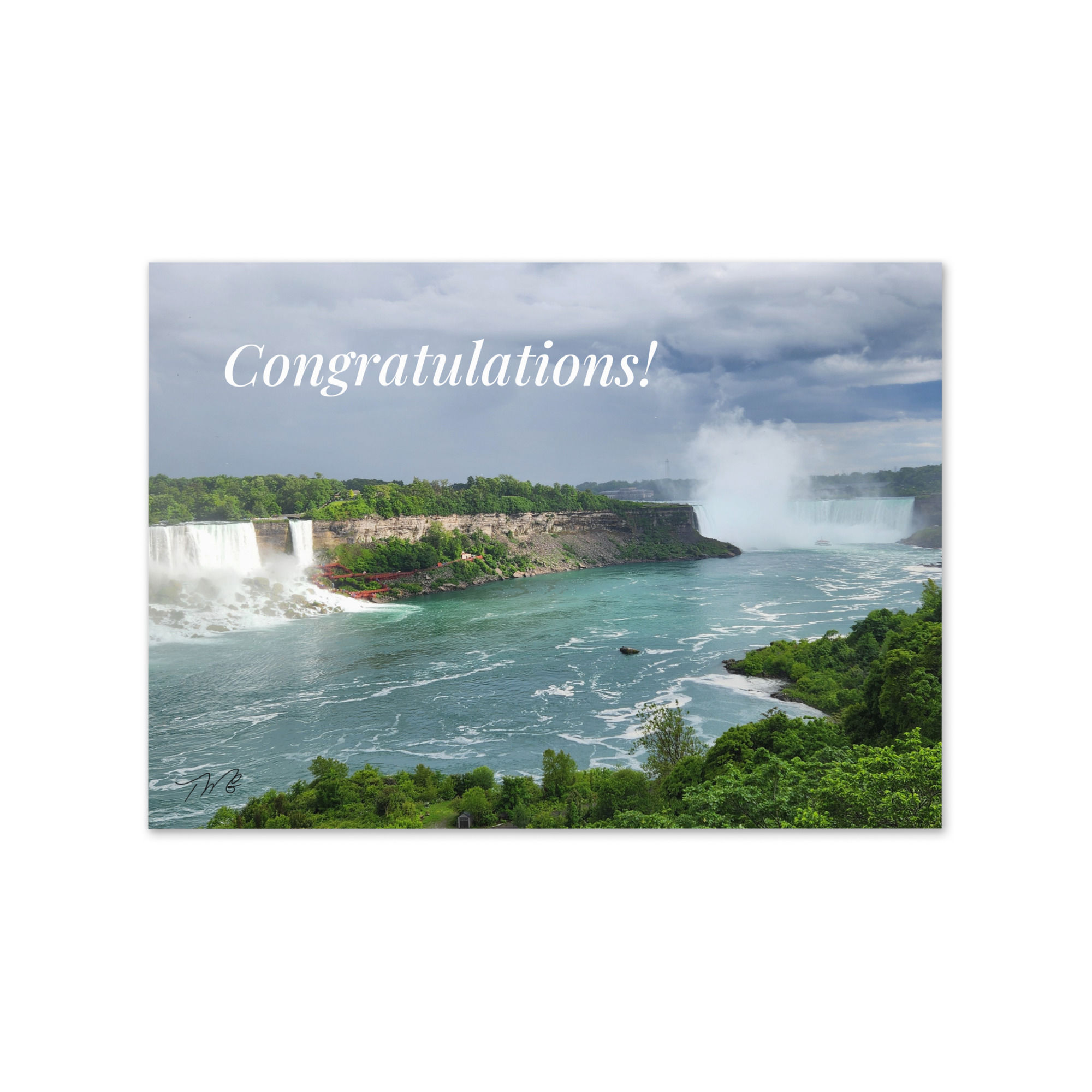 English – Congratulations Niagara Falls – Greeting Card