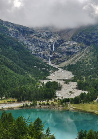 Bernina Express Waterfall Switzerland