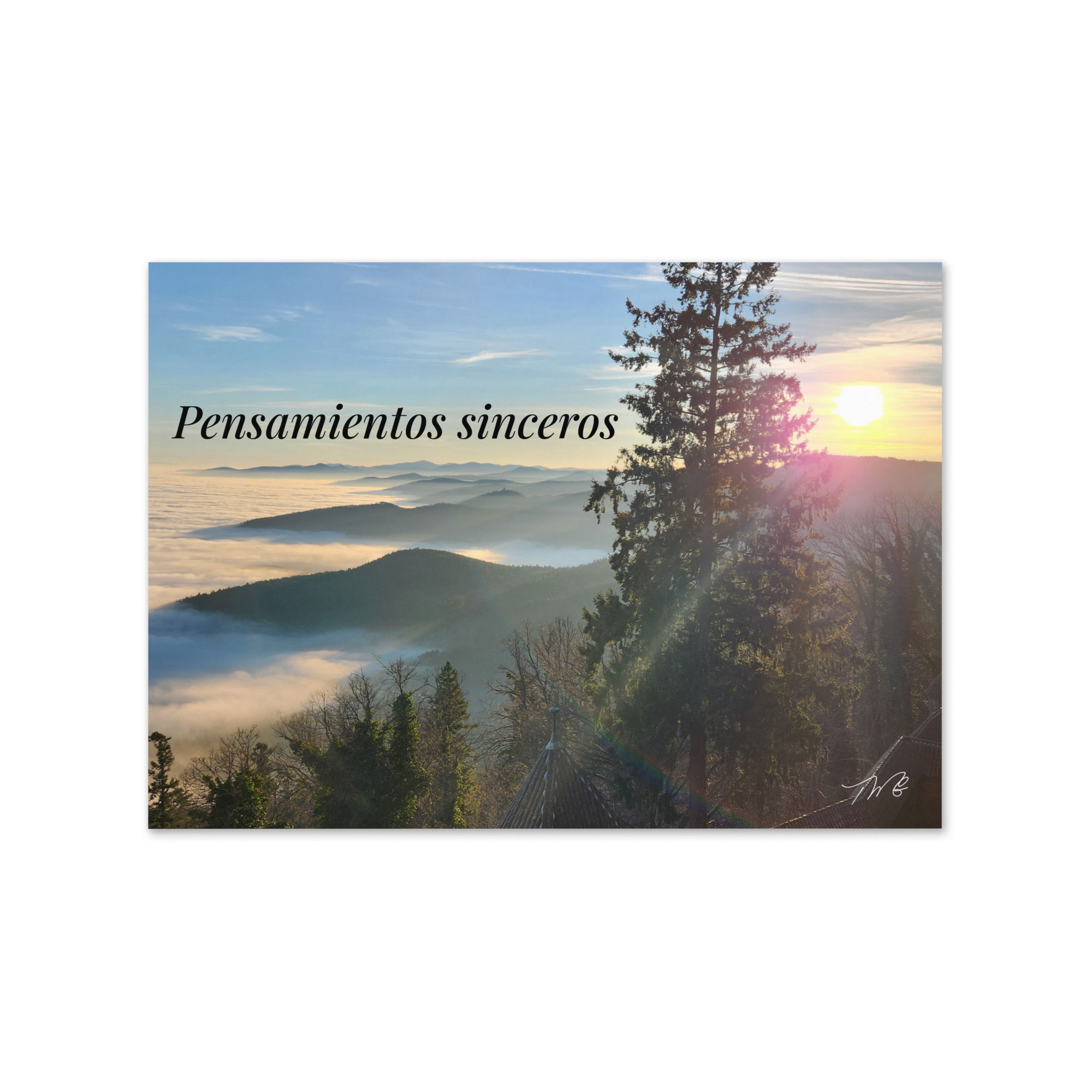 Español – Pensamientos sinceros – Tarjeta de felicitación