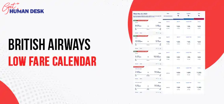 british airways low fare calendar