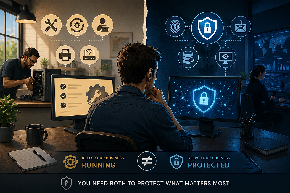 Why Your IT Support Isn't Keeping You Safe: The Critical Difference Between Maintenance and Security