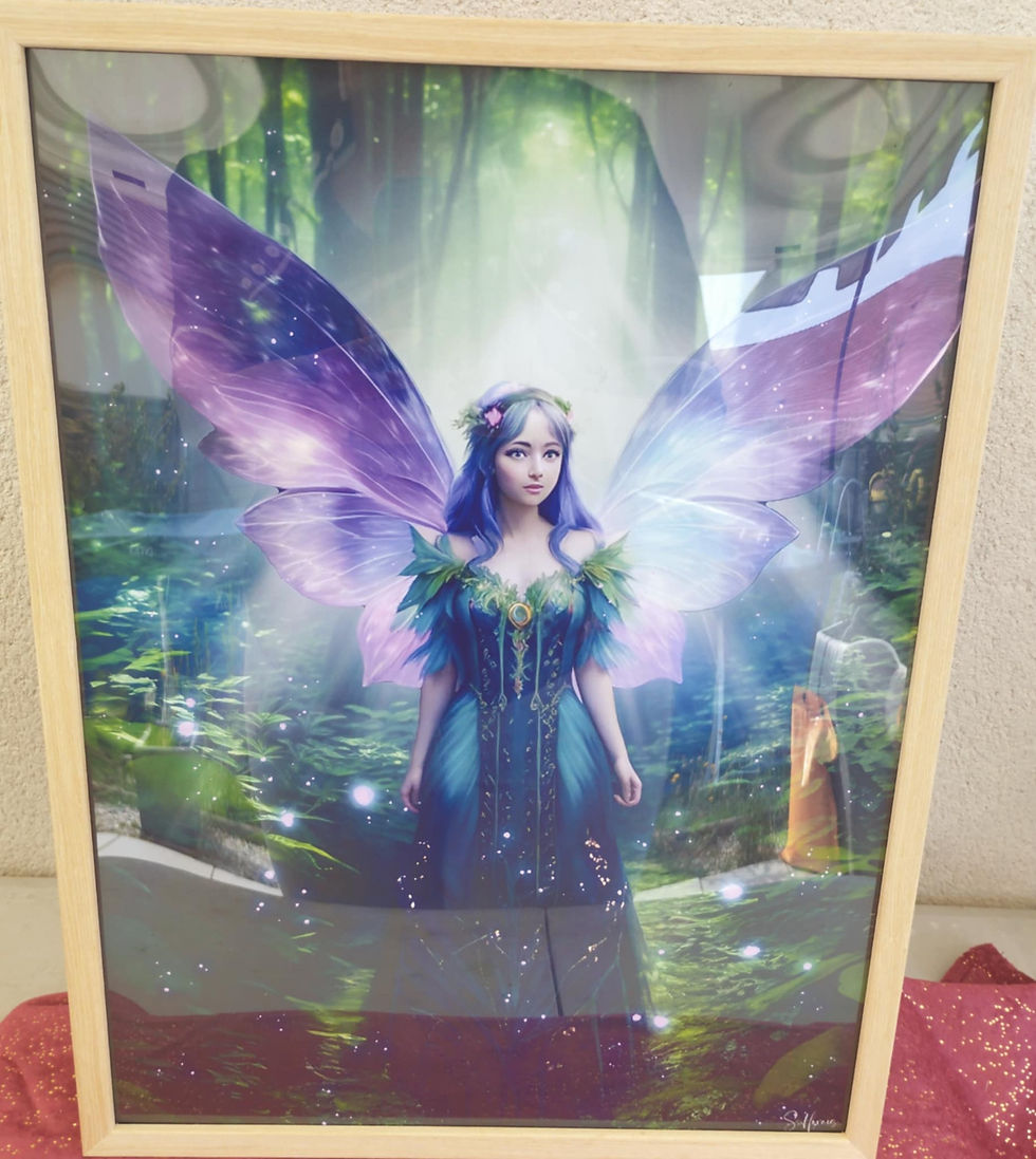Tableau cadre print Féerique Violette