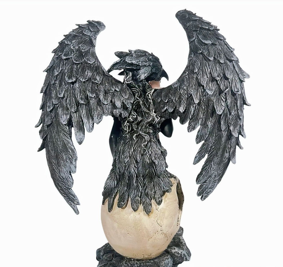 Thumbnail: Figurine Fée Gothique sur Crane 40 Cm