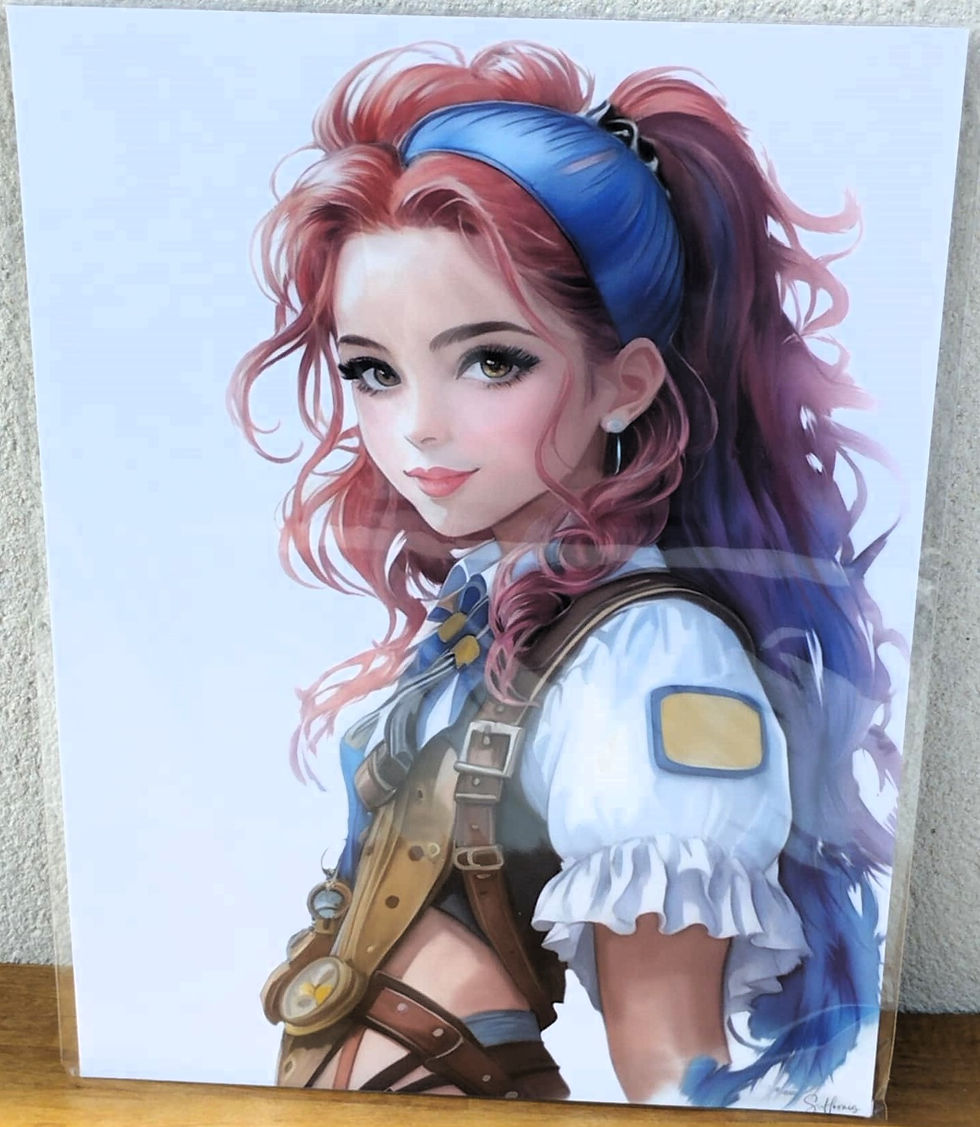 Art Print Jeune Fille Steampunk