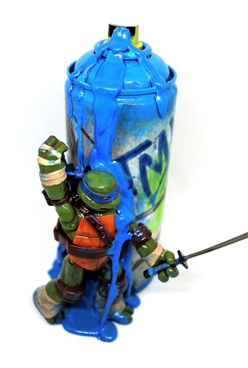 Thumbnail: Figurine Turtles Ninja Léonardo Dédicacée 18 Cm