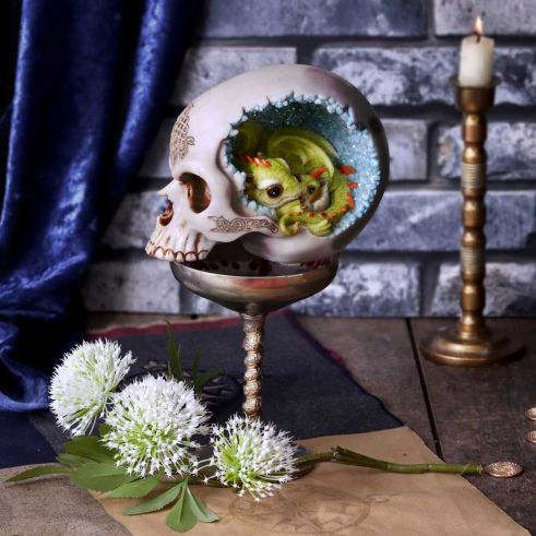 Miniature : Figurine Crâne Celtic Cave Dragon 15 Cm