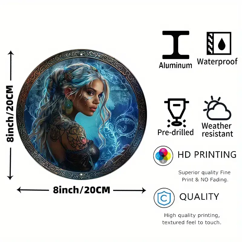 Thumbnail: Panneau Fée aux Cheveux Blancs Bleue Design