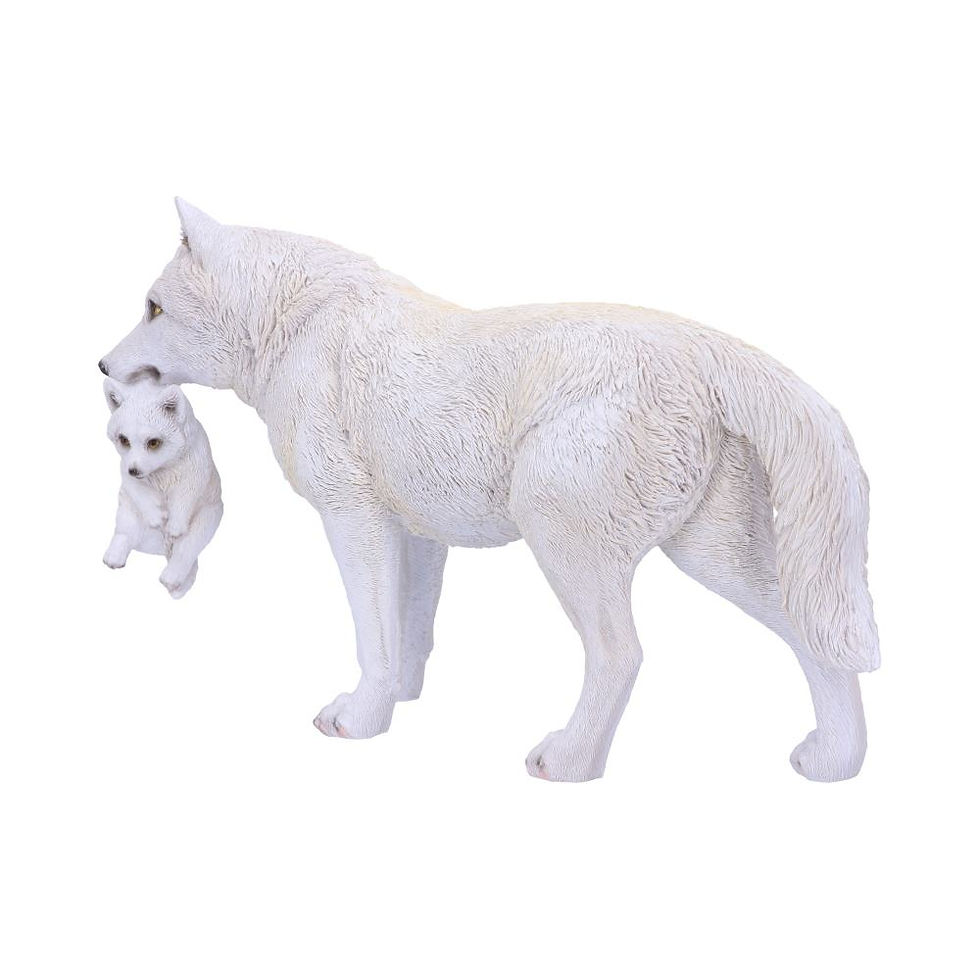 Thumbnail: Figurine Mère Loup et son petit 30 cm