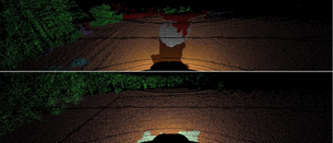 Comparison of semantic lidar segmentation in measurement and simulation