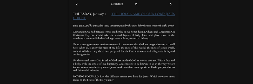 Today's Lenten Meditation: The Moment