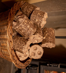 Hotmax in a rustic fireside basket