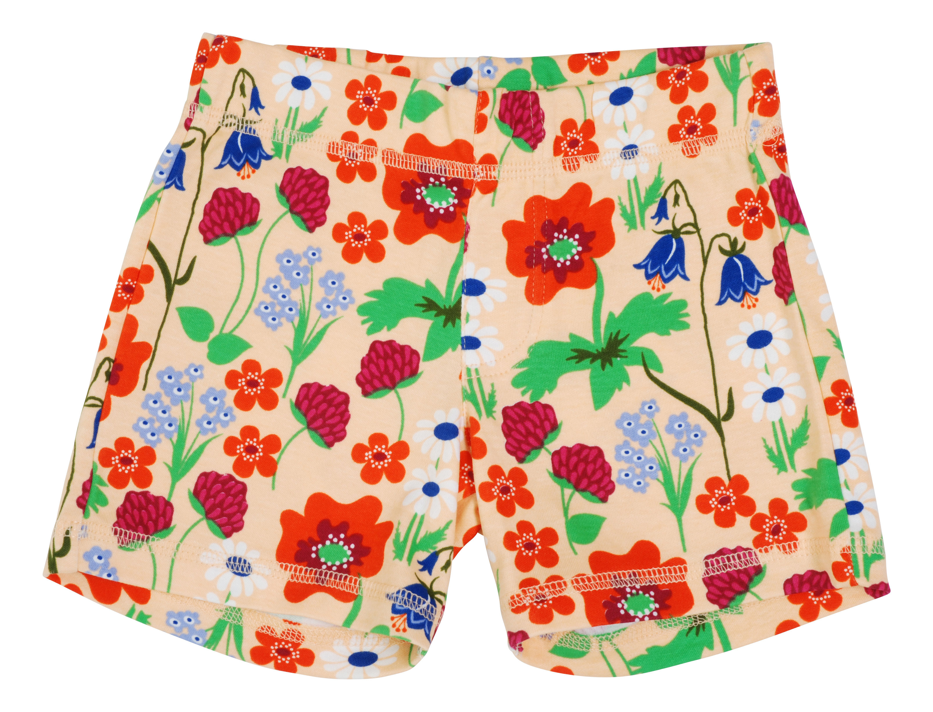 DUNS of Sweden organic Shorts, Summer Flowers | Bleached Apricot