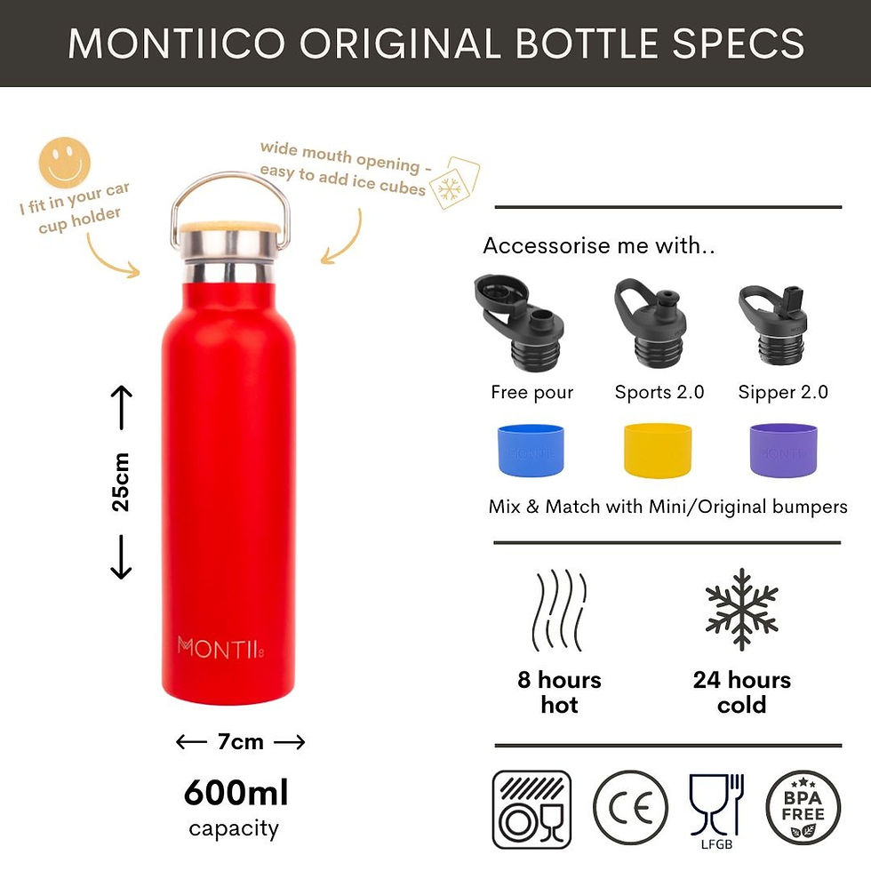 Thumbnail: MONTII Original Thermo Bottle (600ml) | Cherry