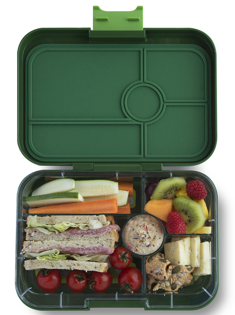 Thumbnail: Yumbox Tapas XL 5 sections | Greenwich Green, Jungle Tray