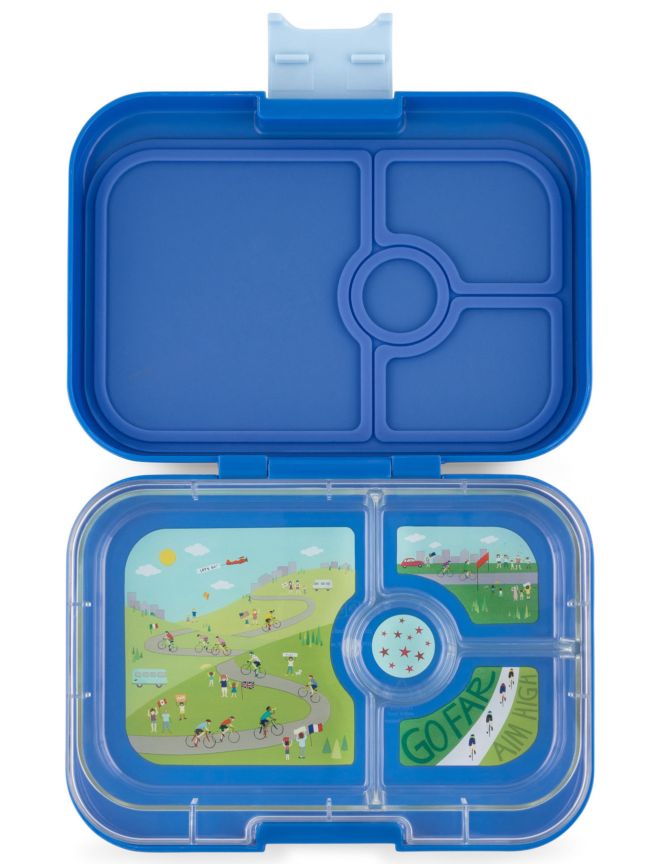 yumbox panino lunchbox true blue bike race tray