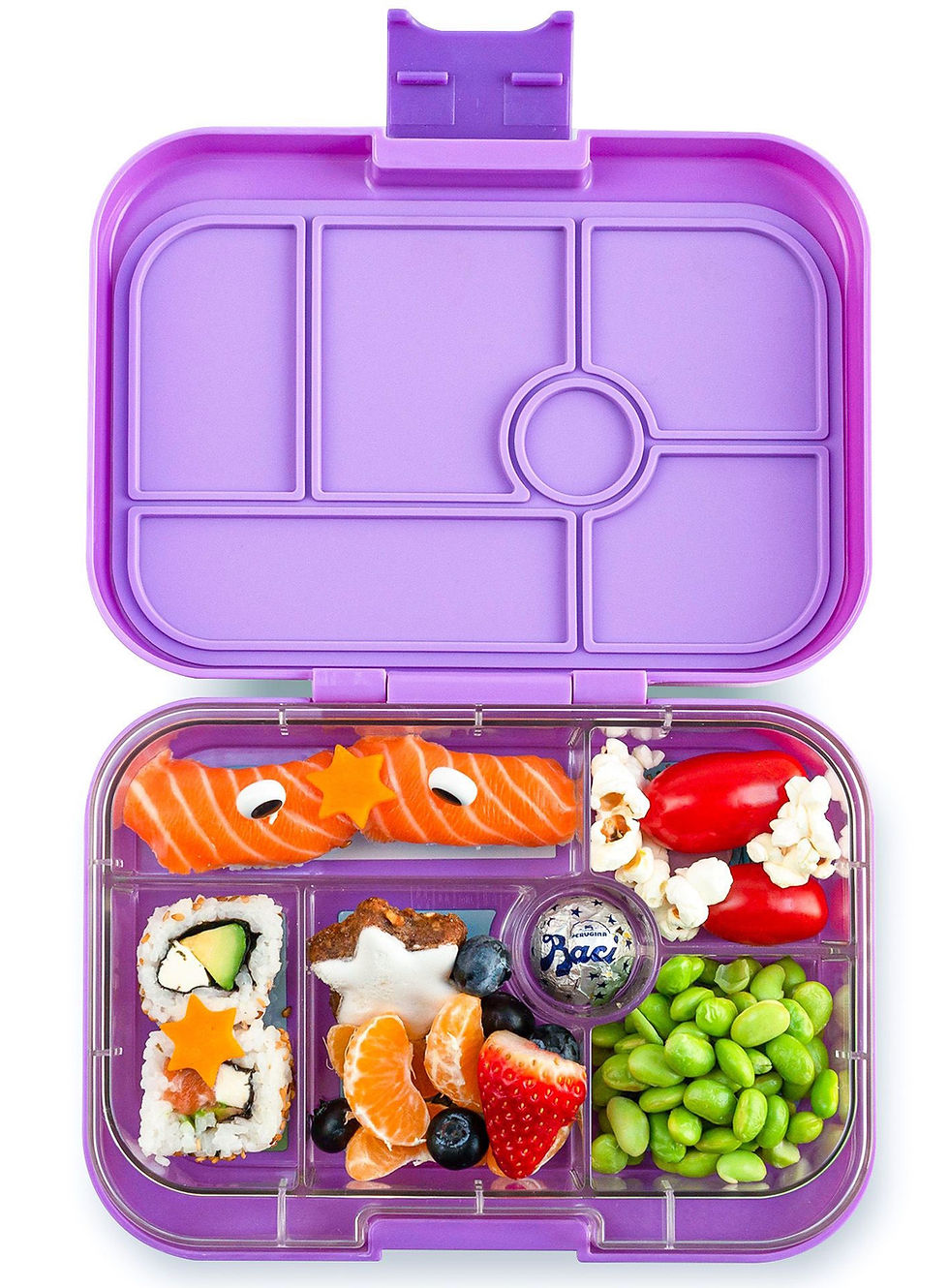 Thumbnail: yumbox original lunchbox dreamy purple unicorn tray