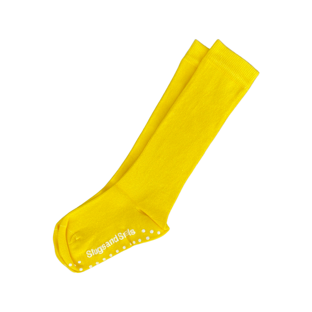 SLUGS & SNAILS Adult Knee High Socks | Sunflower Yellow