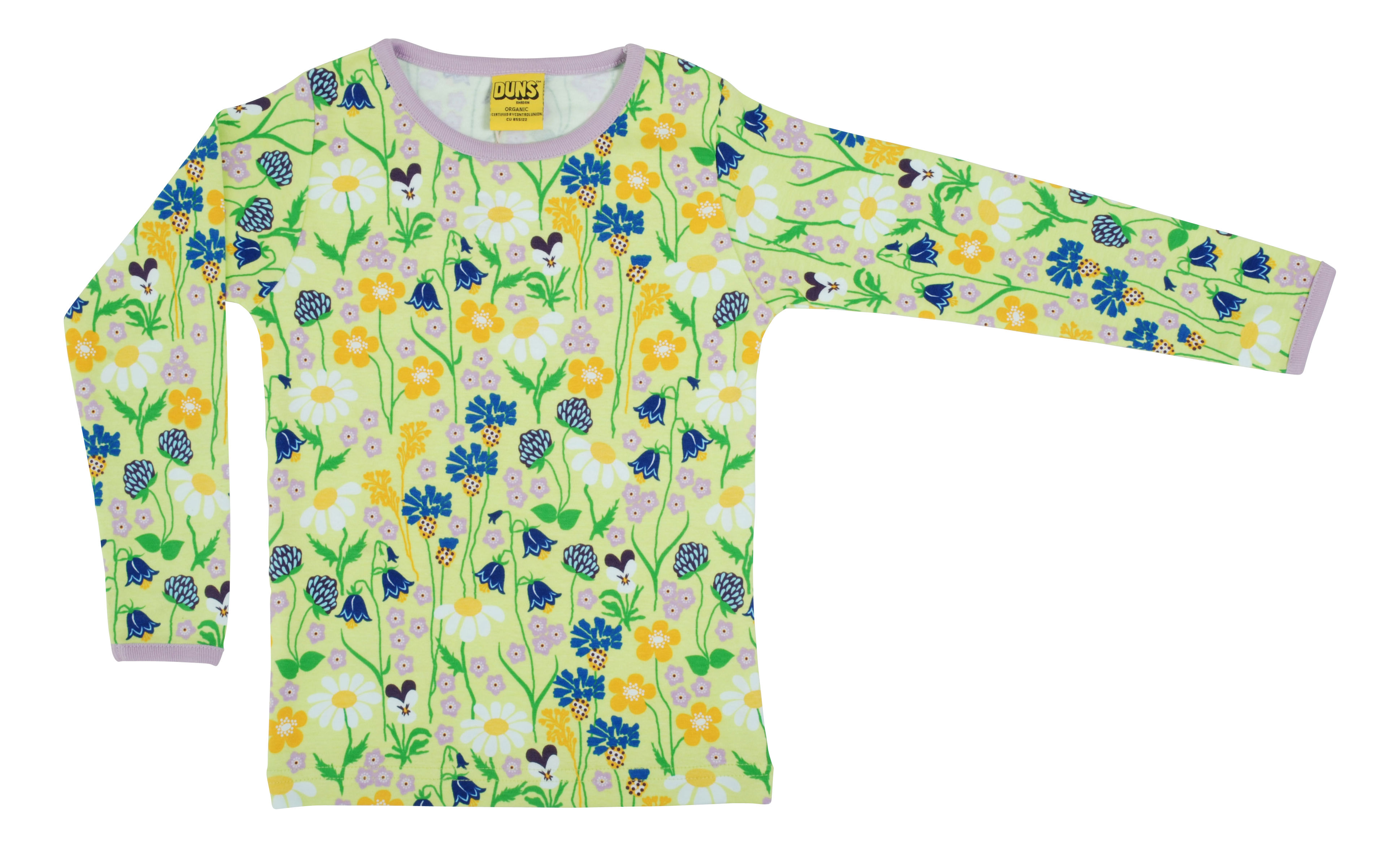 DUNS Sweden organic Long Sleeve Top Midsummer Flowers | Green