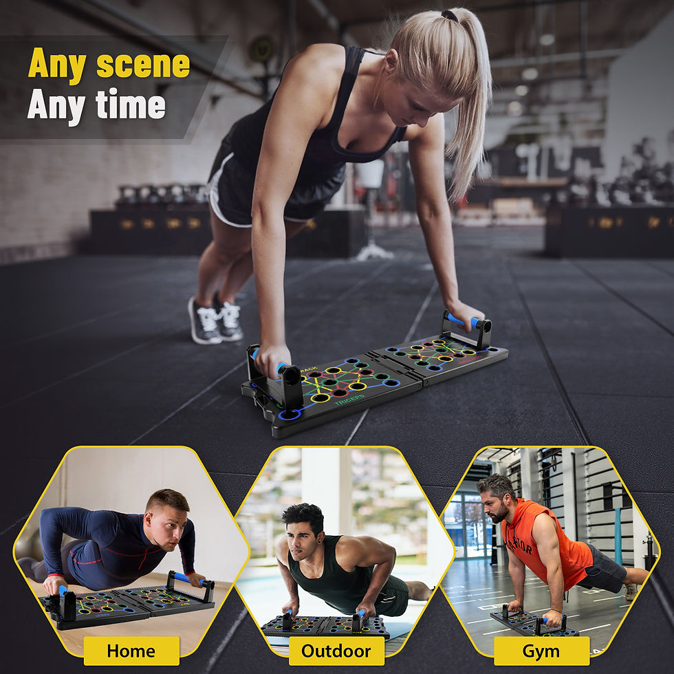 Thumbnail: Portable Multifunctional Push-up Board - Fitness and Muscle Training Device Home