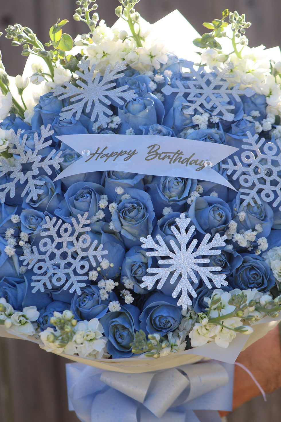 Thumbnail: ❄️ 50 Roses Snowfall Birthday Bouquet  ❄️