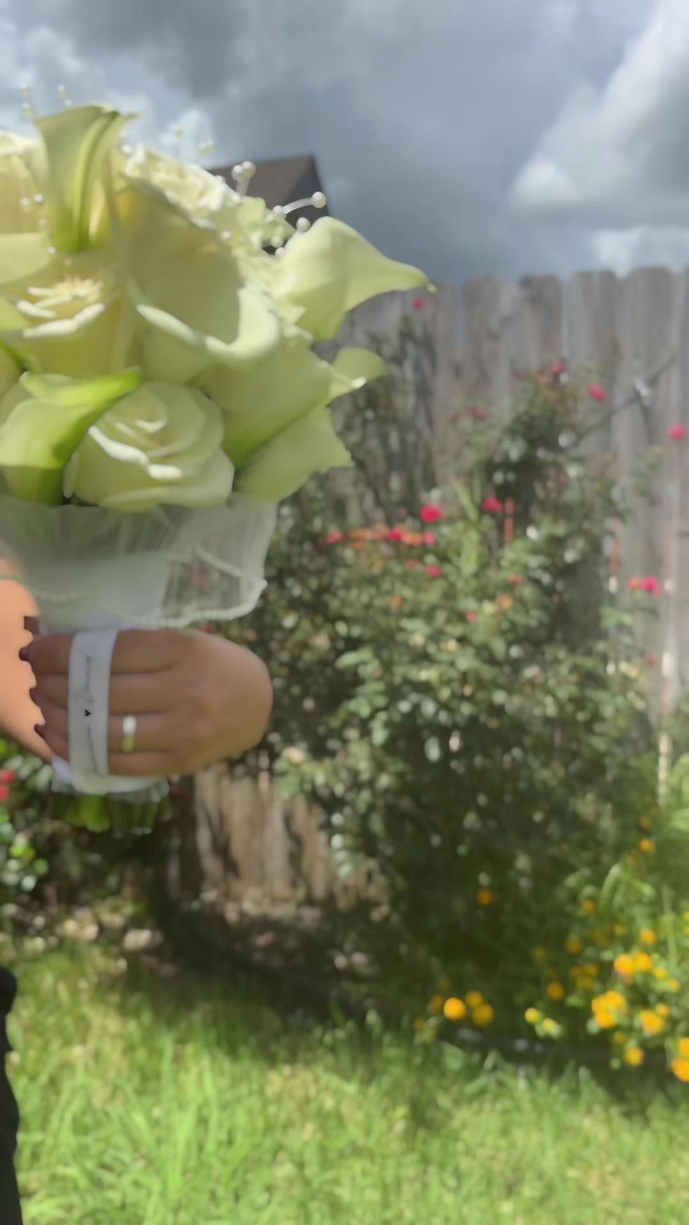 Thumbnail: Calla Lily and Rose Bridal Bouquet