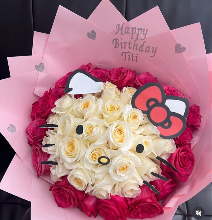 50 Hello Kitty Rose Face Bouquet