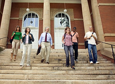 University Students and Professor