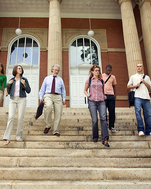 University Students and Professor