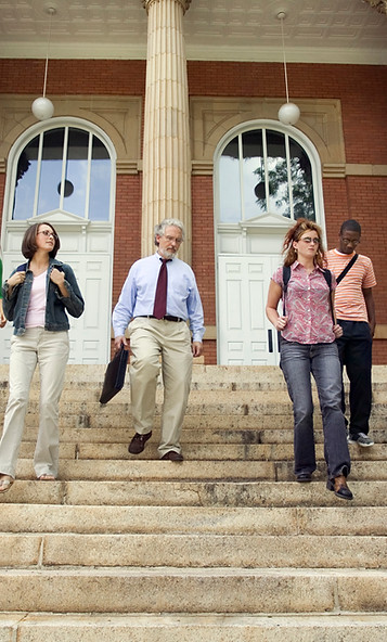 University Students and Professor