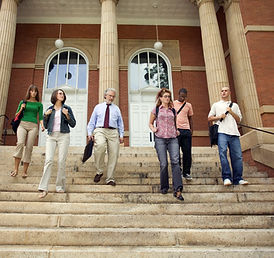 University Students and Professor