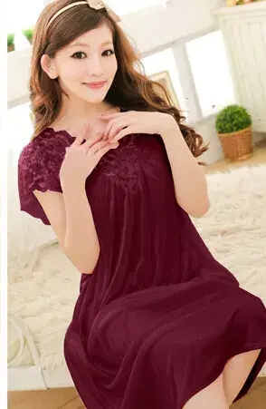 Thumbnail: Red Lace Sexy Nightdress