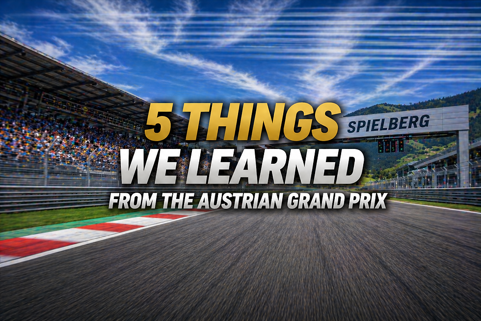 Fünf Dinge, die wir aus dem Österreich-GP gelernt haben