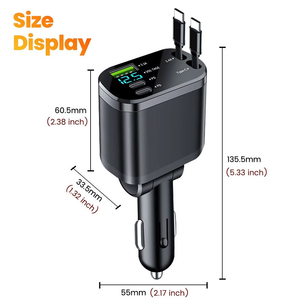 Thumbnail: AutoCharge 5-in-1 Retractable Car Charger Pro