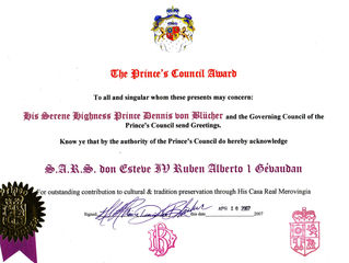 Reconnaissance du Conseil des Princes