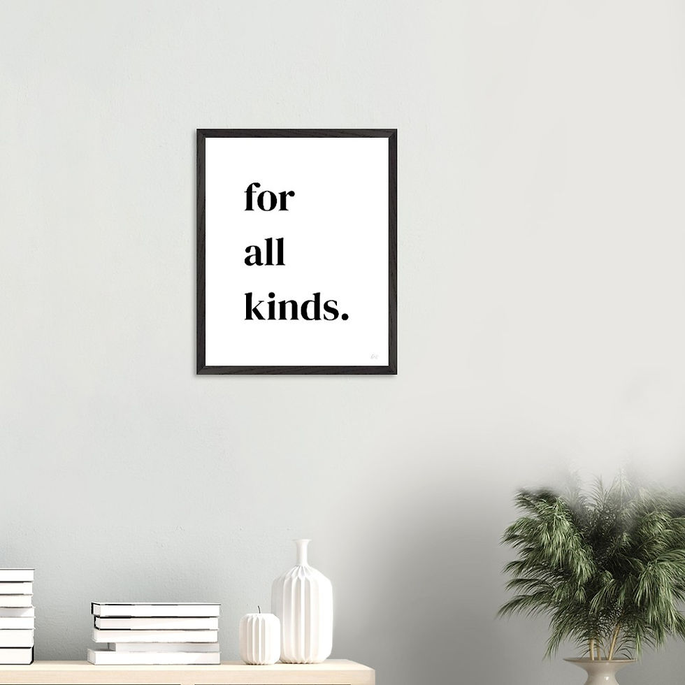 Thumbnail: for all kinds. — Minimalist Typography Print