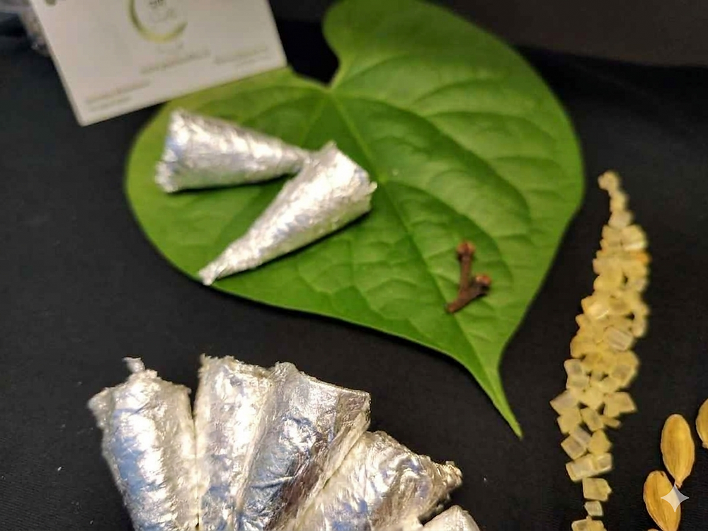 Paan Arid coated with original silver foil for royal feel