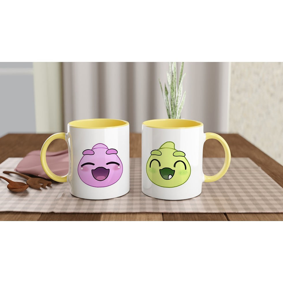 Thumbnail: Iggy and Oggy Mug - White 11oz Ceramic Mug with Color Inside