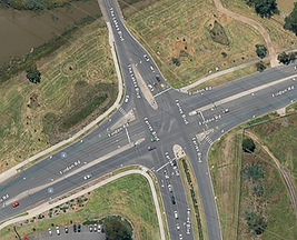 Findon and Civic Road intersection, South Morang
