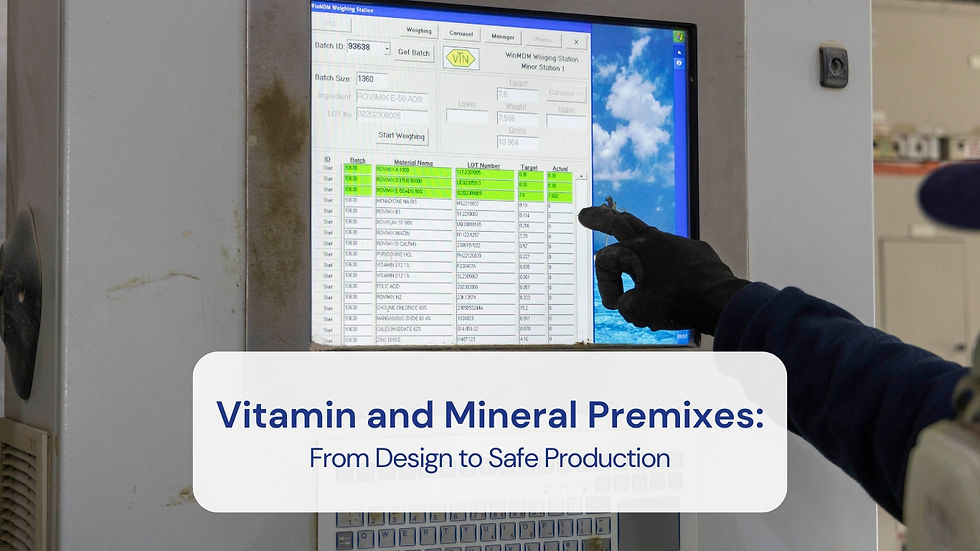 Vitamin and Mineral Premixes: From Design to Safe Production