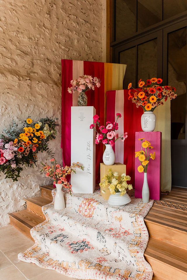 décoration coloré mariage d'automne