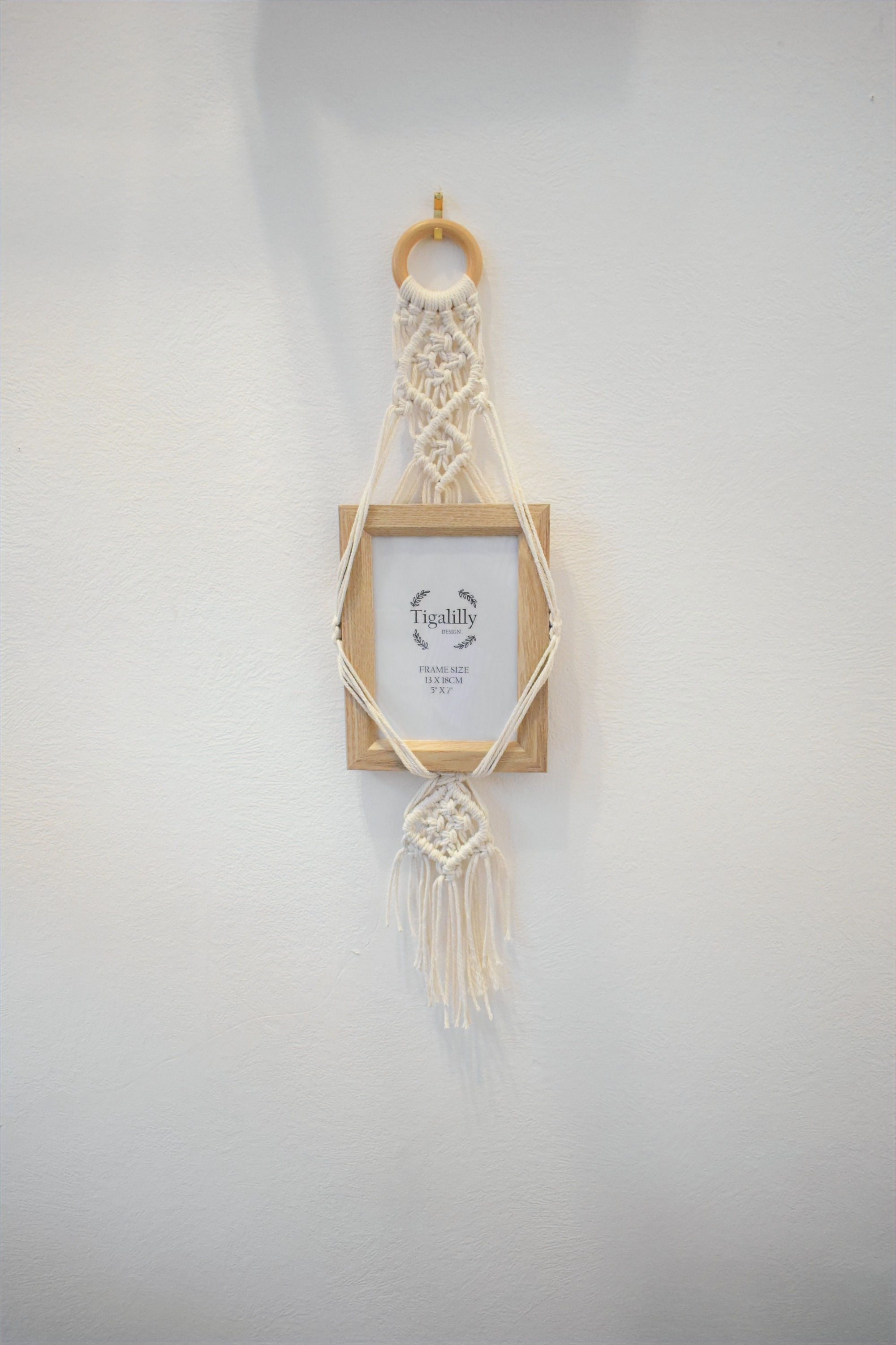 5" x 7" Single Macramé with Photo Frame