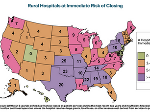 Map of hospitals at risk of immediate closure