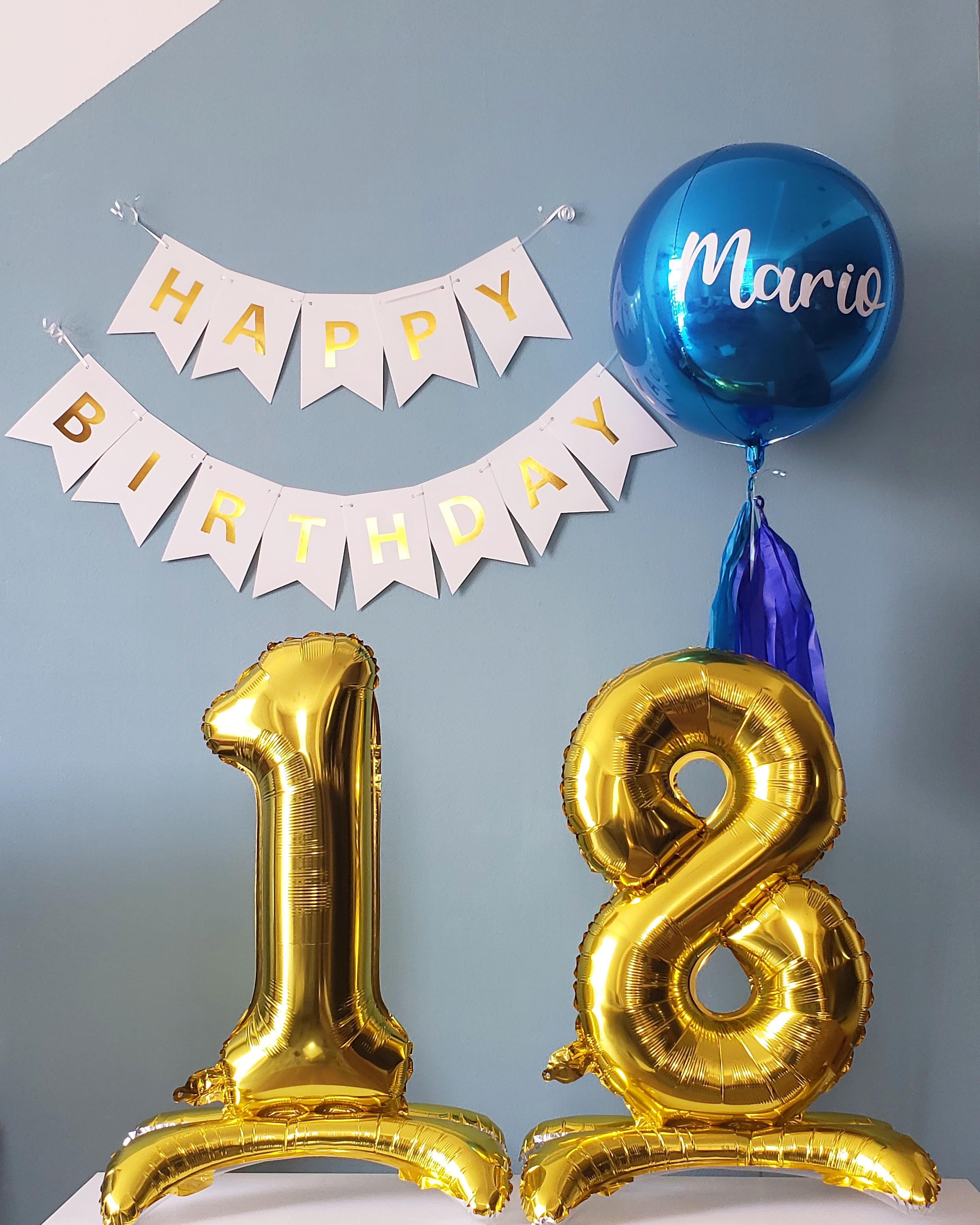 Decoración Banderín + Orbz y Números Medianos