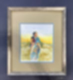 Native Woman w_ old silver Frame