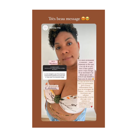 Retour, messages de clients SloMoon après avoir testé les produits, foulards, posters